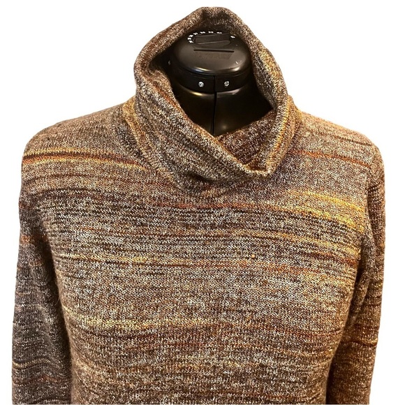 Max Studio Melange Brown Long Line Cowl Neck Sweater - Picture 4 of 15